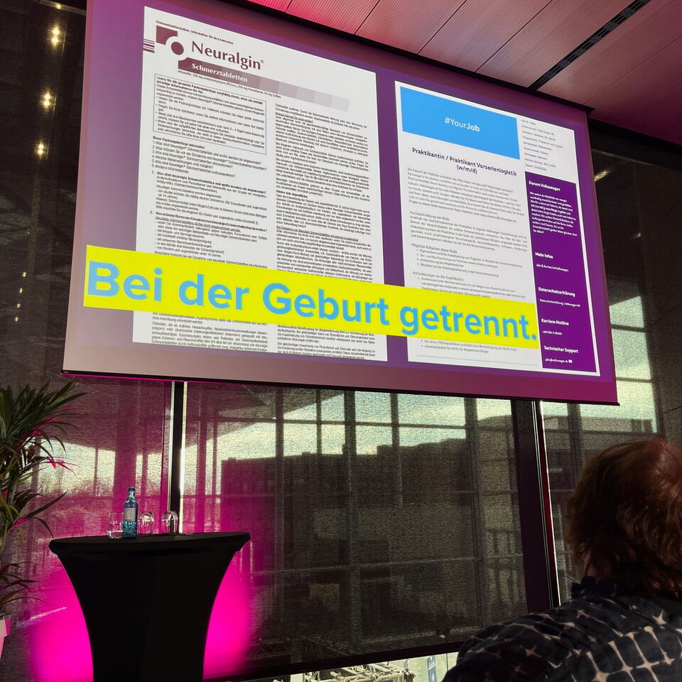 Vortrags-Folie auf Beamer-Screen