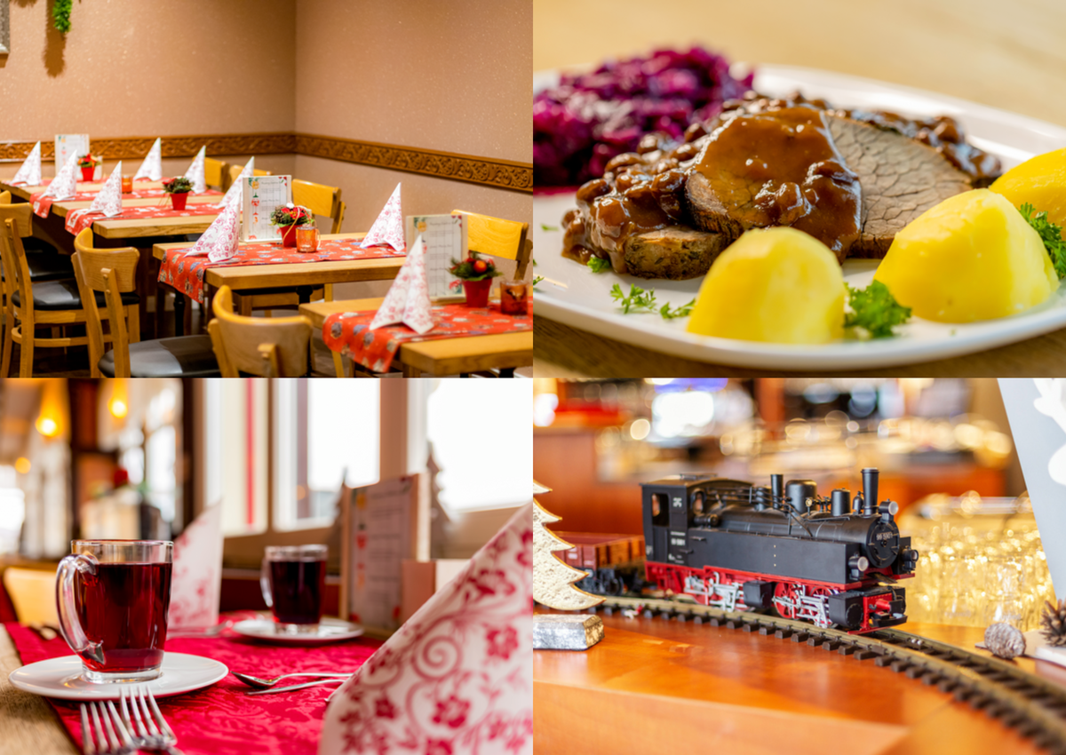 Weihnachtsessen im Restaurant 1835