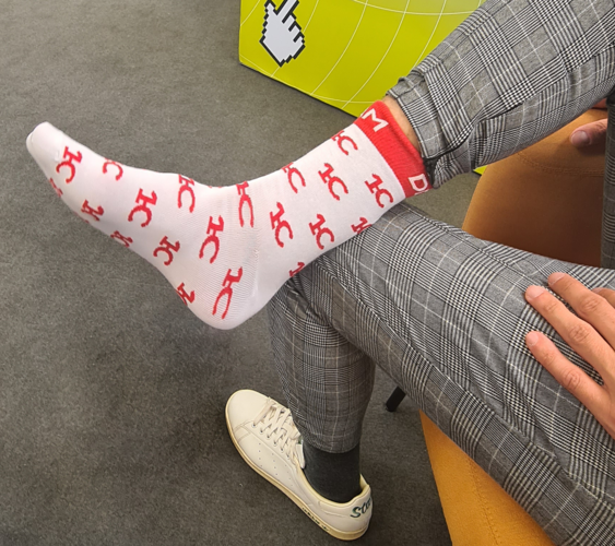 Socken im Jubiläumsdesign für DIAM & DDM