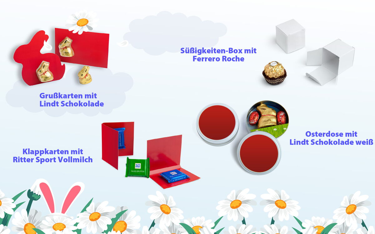 Oster-Werbeprodukte mit Firmenlogo