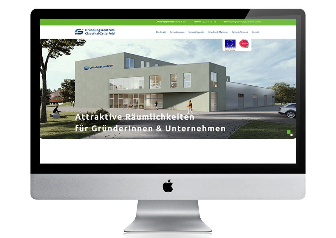 neue Website für das Gründungszentrum Clausthal Zellerfeld